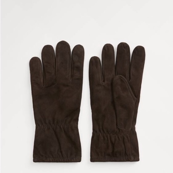 Zara Suede Gloves In Brown Unusex - Picture 4 of 12